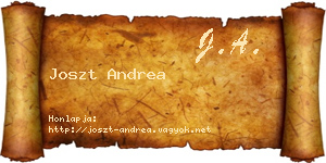 Joszt Andrea névjegykártya
